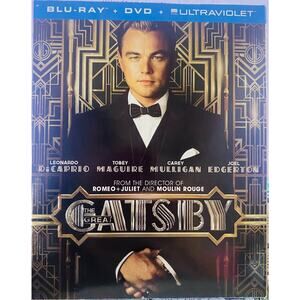 WB The Great Gatsby Film (Blu-ray, DVD + Ultraviolet 2013) Leonardo DiCaprio